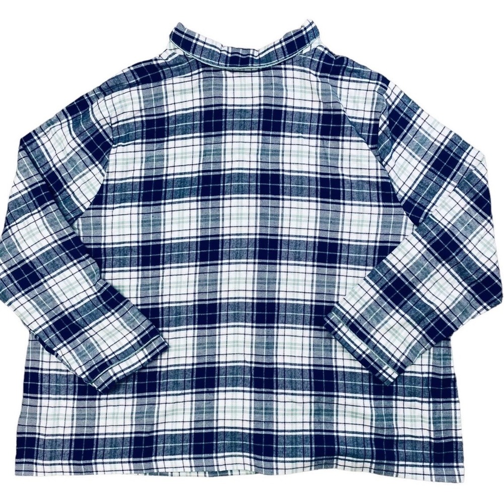 Jockey Pajama Top Womens 3X Winter Dawn Long Sleeve Button Down Soft Flannel Top - Picture 8 of 9